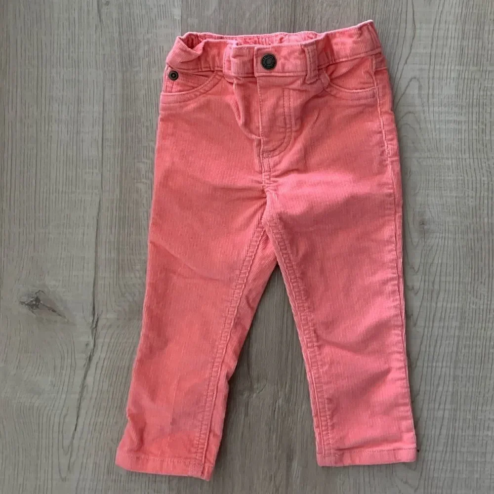 CARTER’s | Teal/Pink | FLORAL SHIRT & CORDUROY PANTS SET